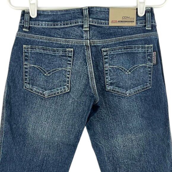 CDN JEANS Canadian Club Women's Blue Denim Jeans Sz 29 Boot Cut Stretch Mid Rise - Picture 4 of 11